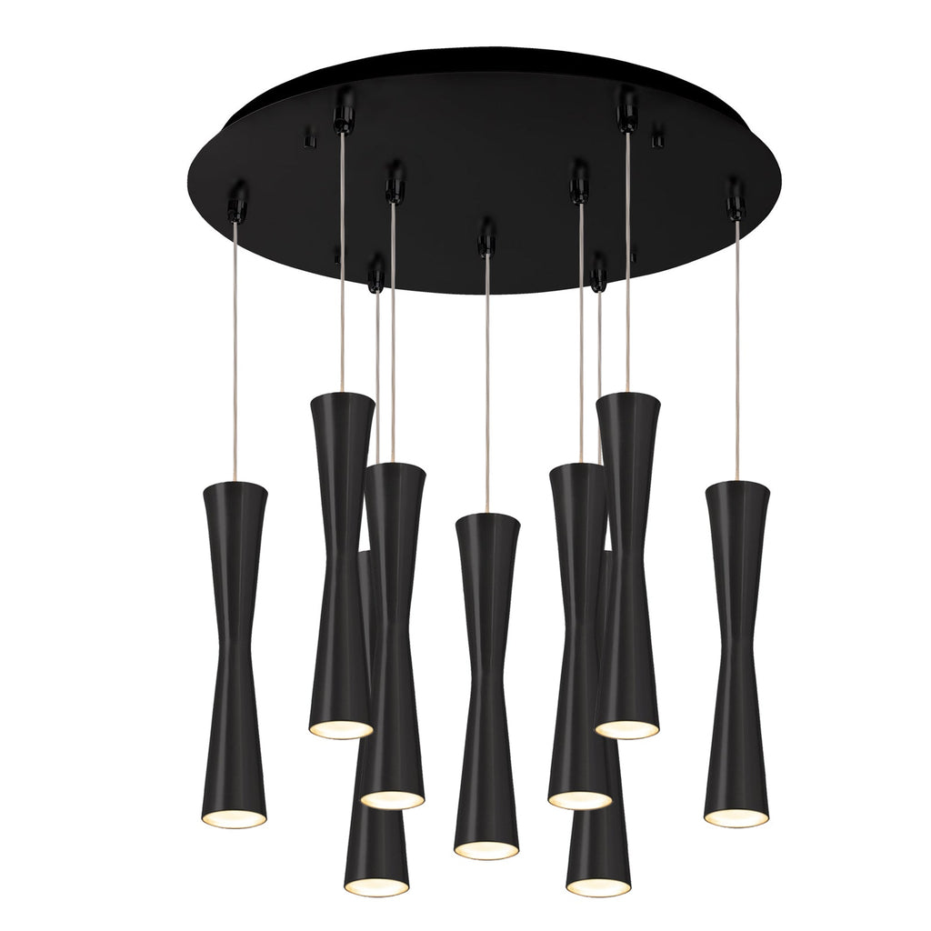 Robson 2-in 9 Head Multi Pendant — Black