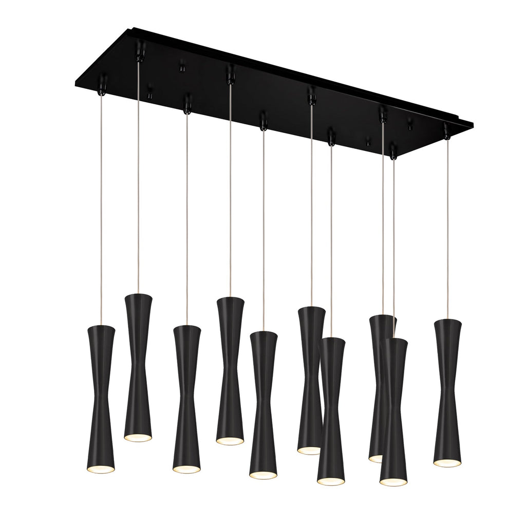 Robson 2-in 10 Head Multi Pendant — Black