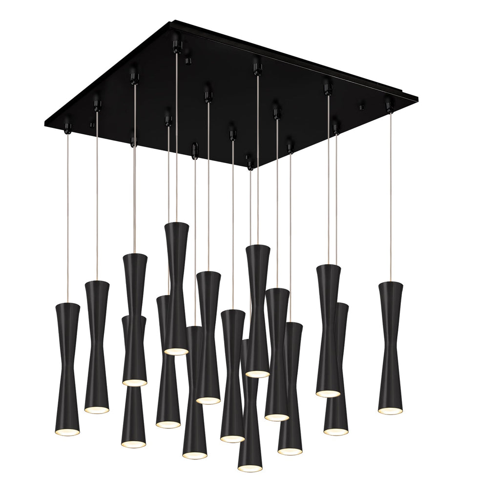 Robson 2-in 16 Head Multi Pendant — Black