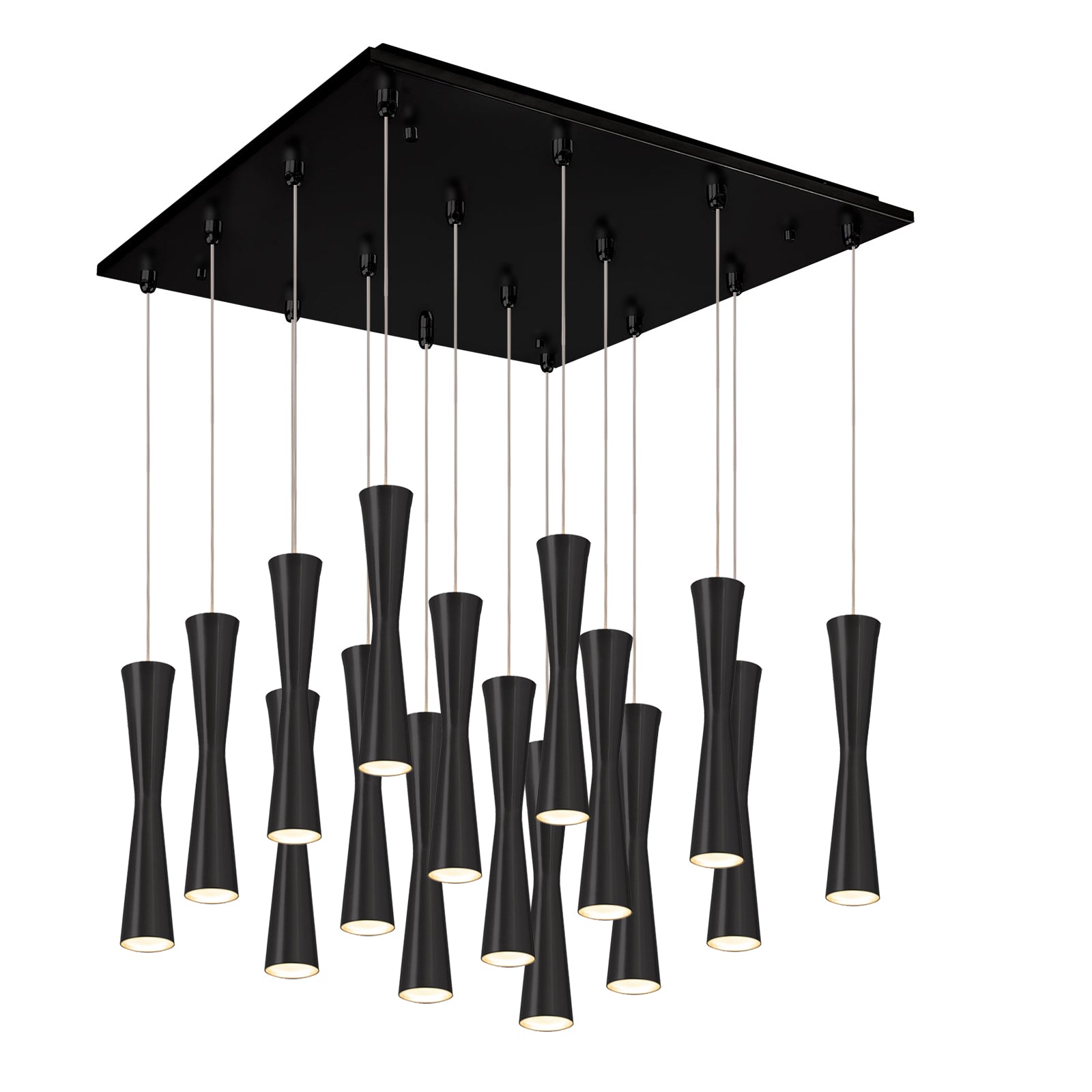 Robson 2-in 16 Head Multi Pendant — Black