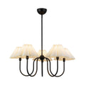 Rosemary 31-in Chandelier — Matte Black/Folded White