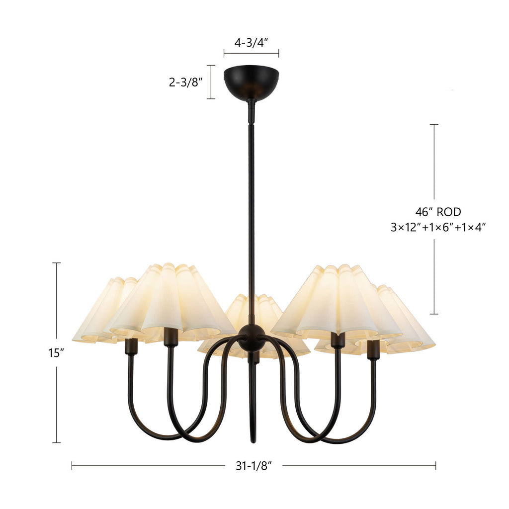 Rosemary 31-in Chandelier
