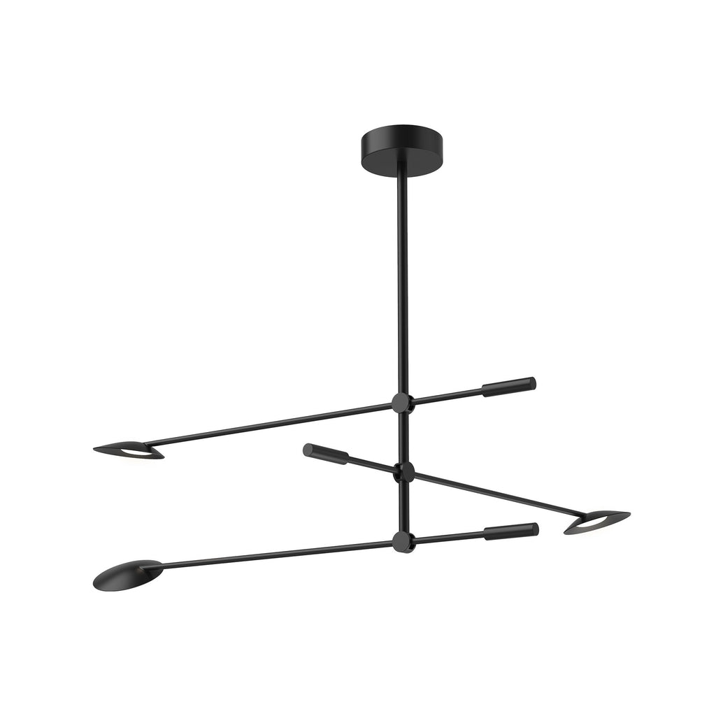 Rotaire 32-in Chandelier — Black [Universal Voltage]