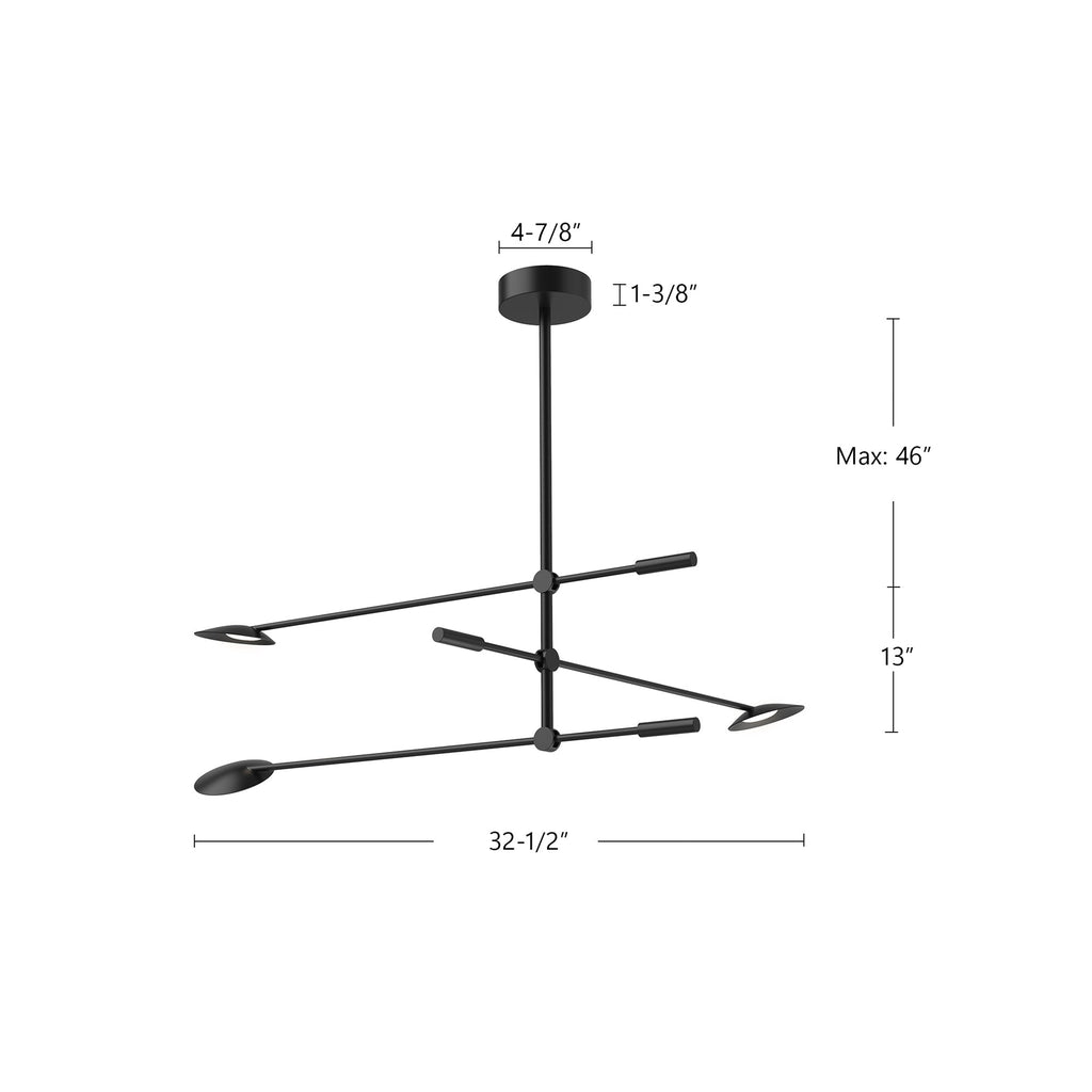 Rotaire 32-in Chandelier