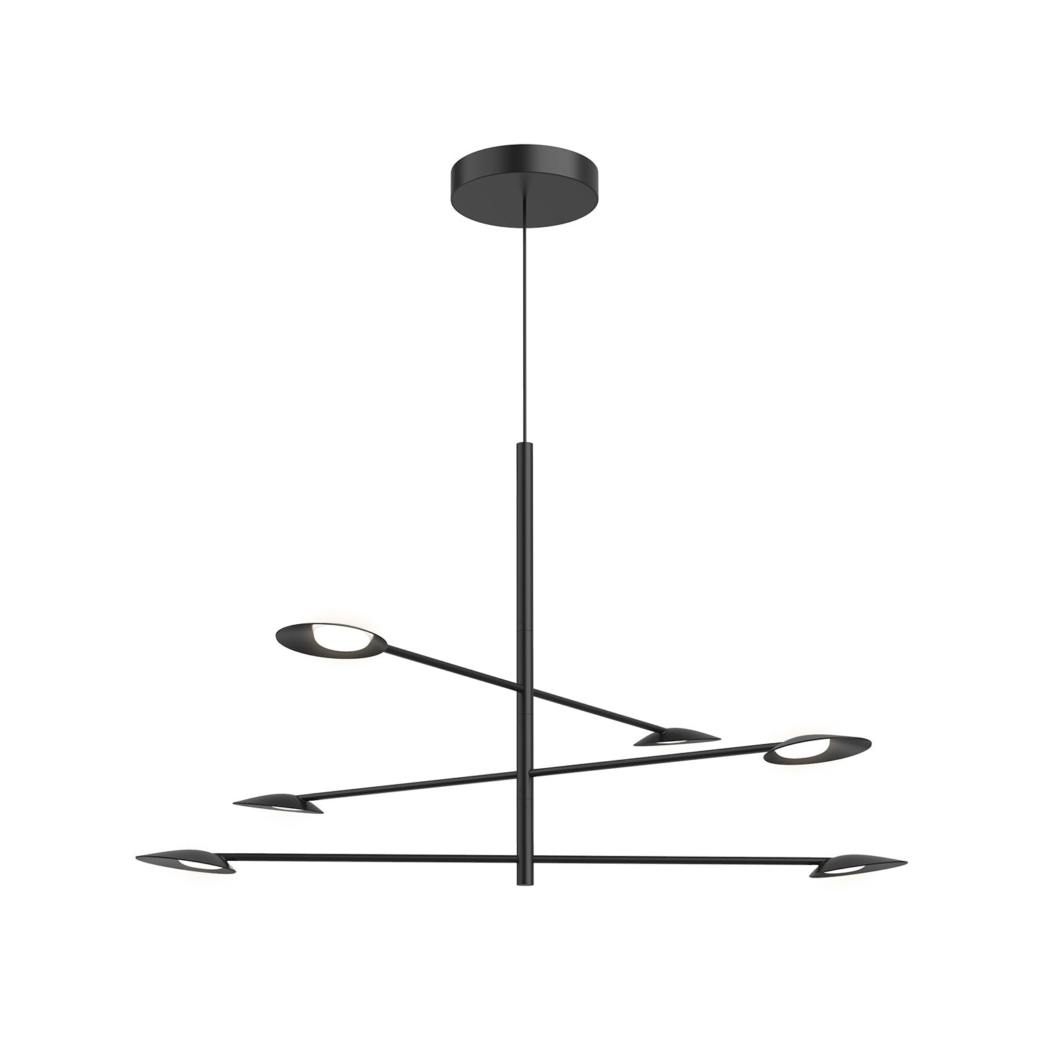Rotaire 36-in Chandelier — Black [Universal Voltage]