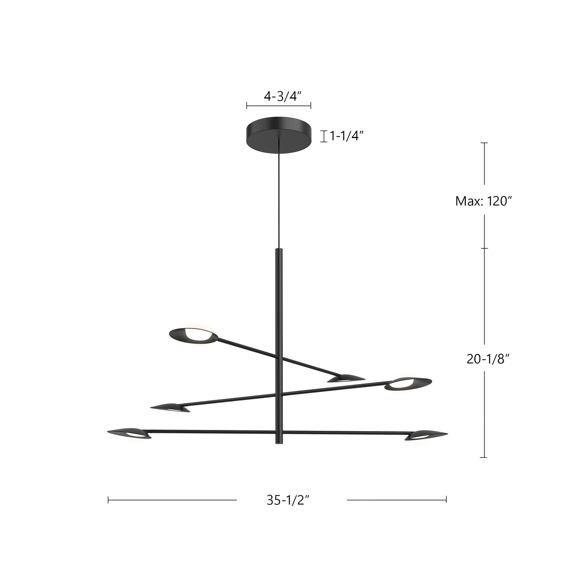 Rotaire 36-in Chandelier