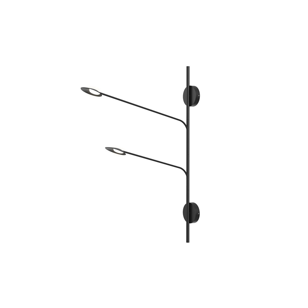 Rotaire 2 Head Wall Sconce — Black