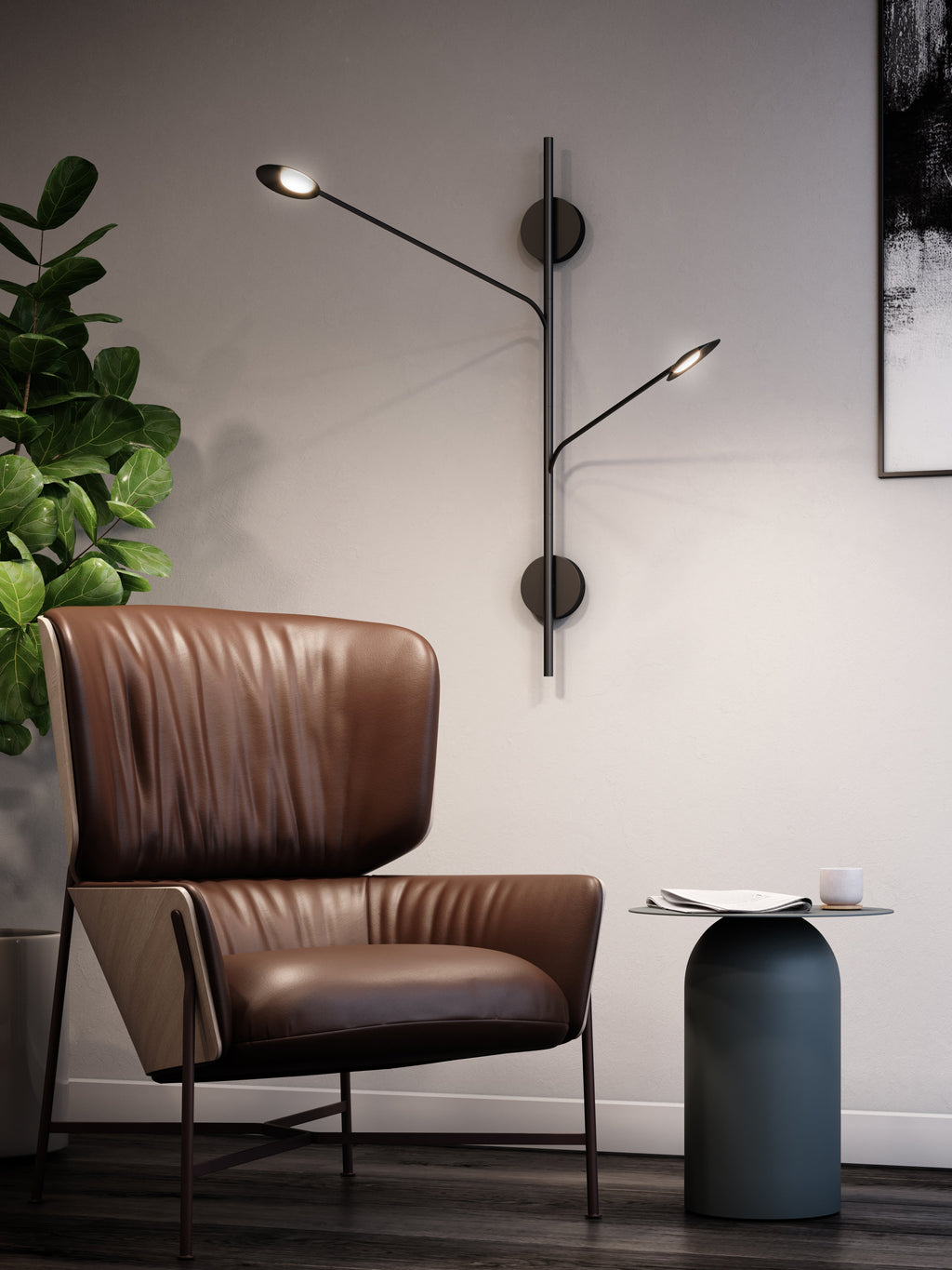 Rotaire 2 Head Wall Sconce