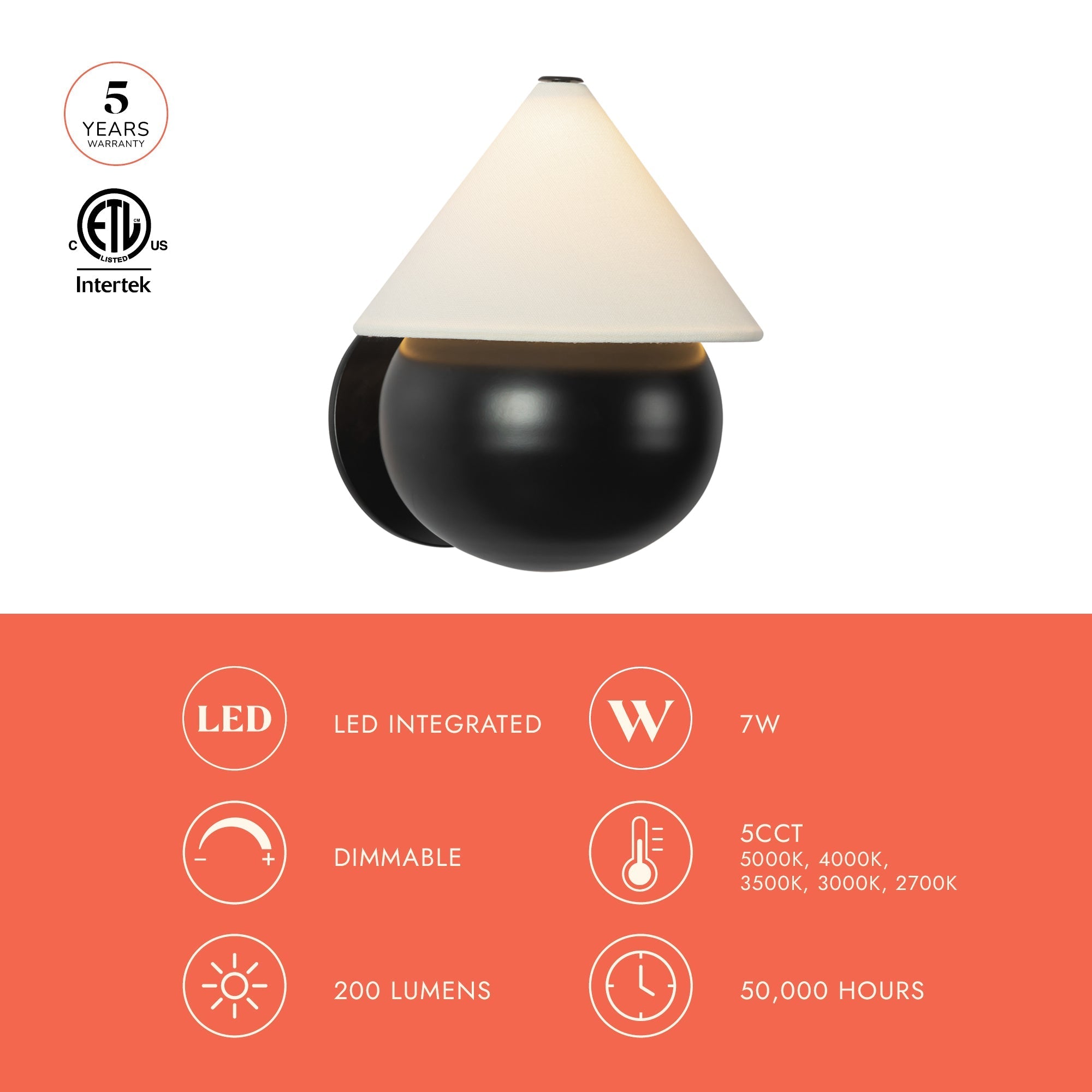 Rowan 7-in Wall/Vanity Light