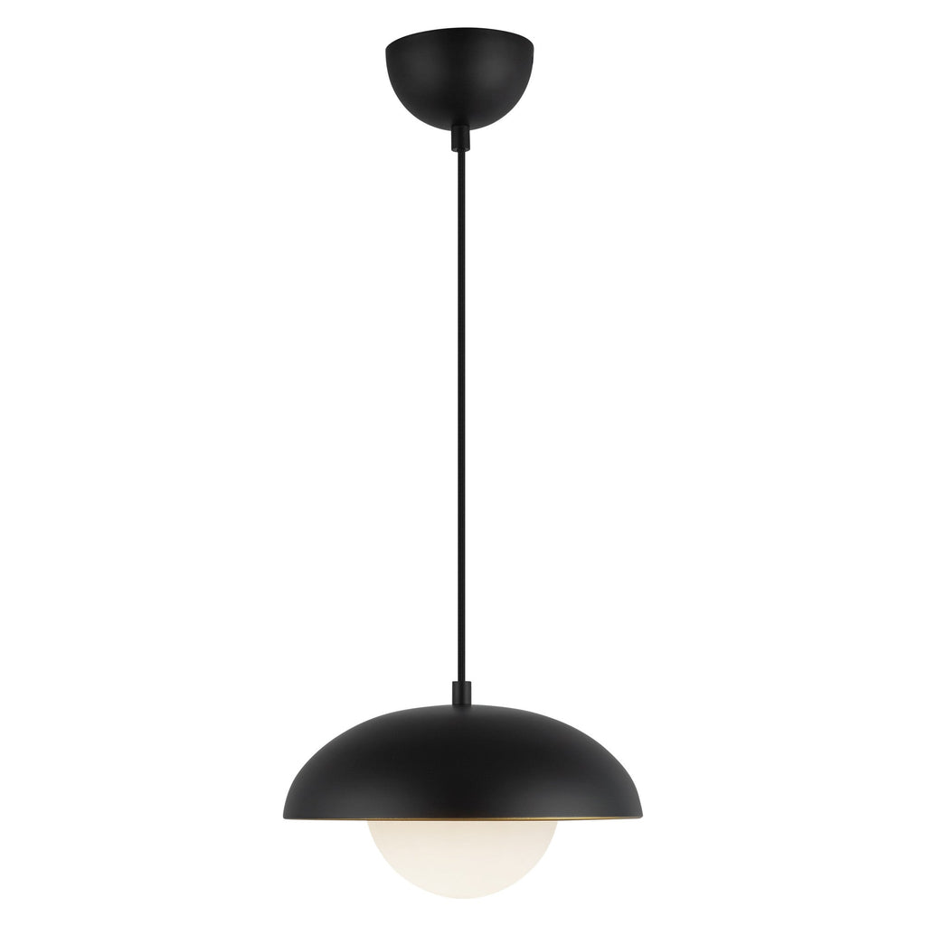 Rubio 11-in Pendant — Matte Black/Opal Matte Glass