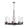 Rue 38-in Chandelier — Warm Bronze