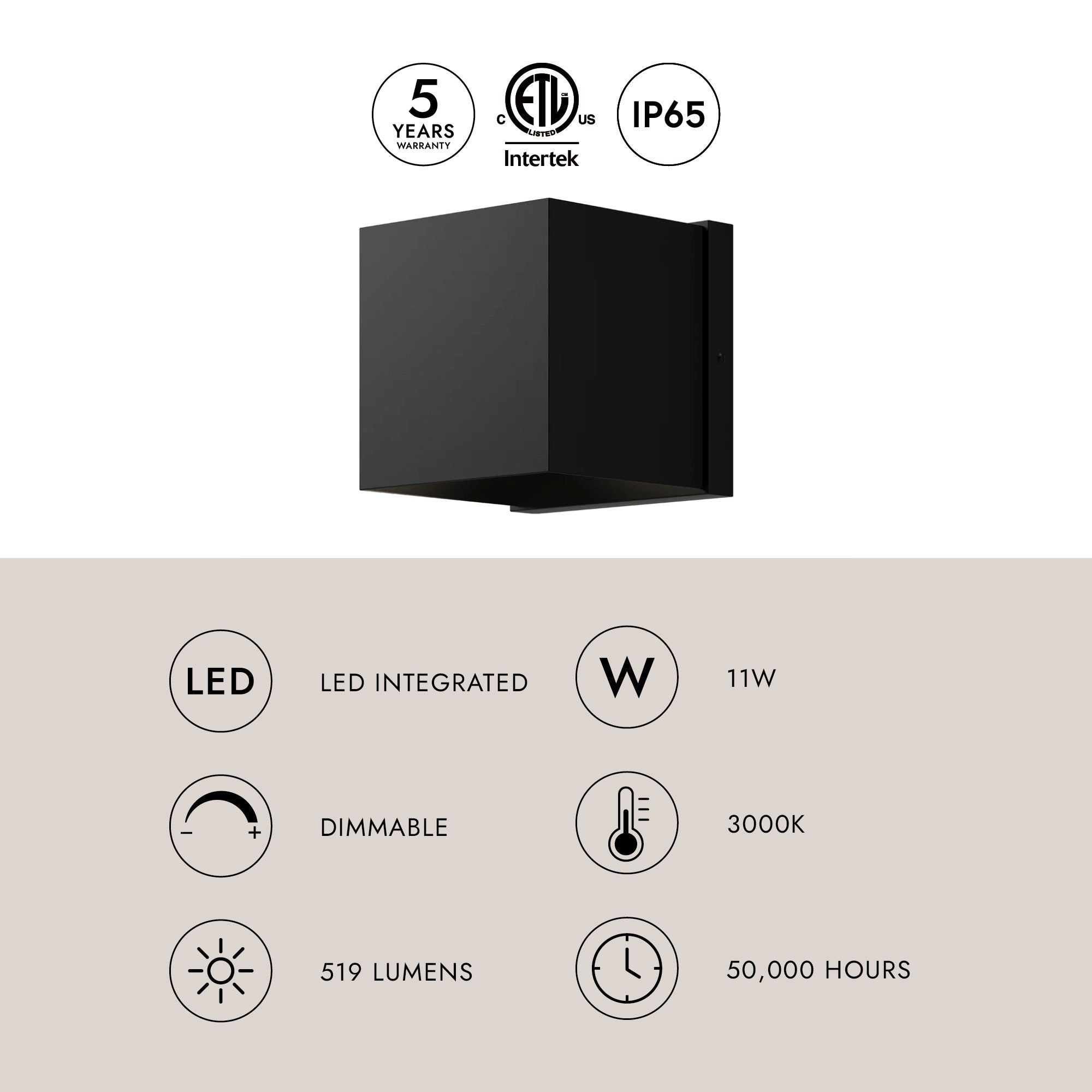 Rene 5-in Exterior Wall Sconce