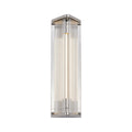 Sabre 12-in Wall/Vanity Light — Polished Nickel/Ribbed Glass