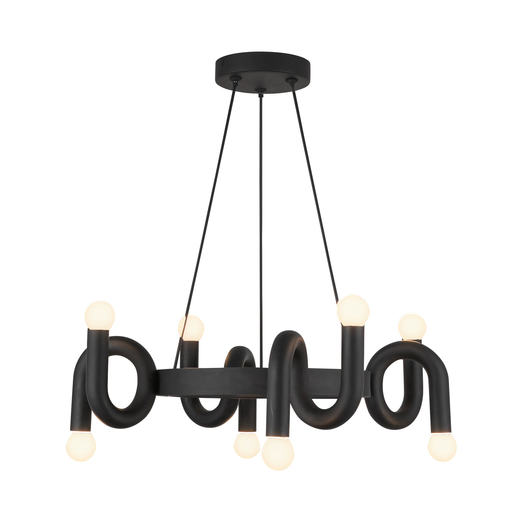 Sadie 23-in Chandelier — Matte Black