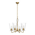 Salem 23-in Chandelier — Brushed Gold/Clear Glass