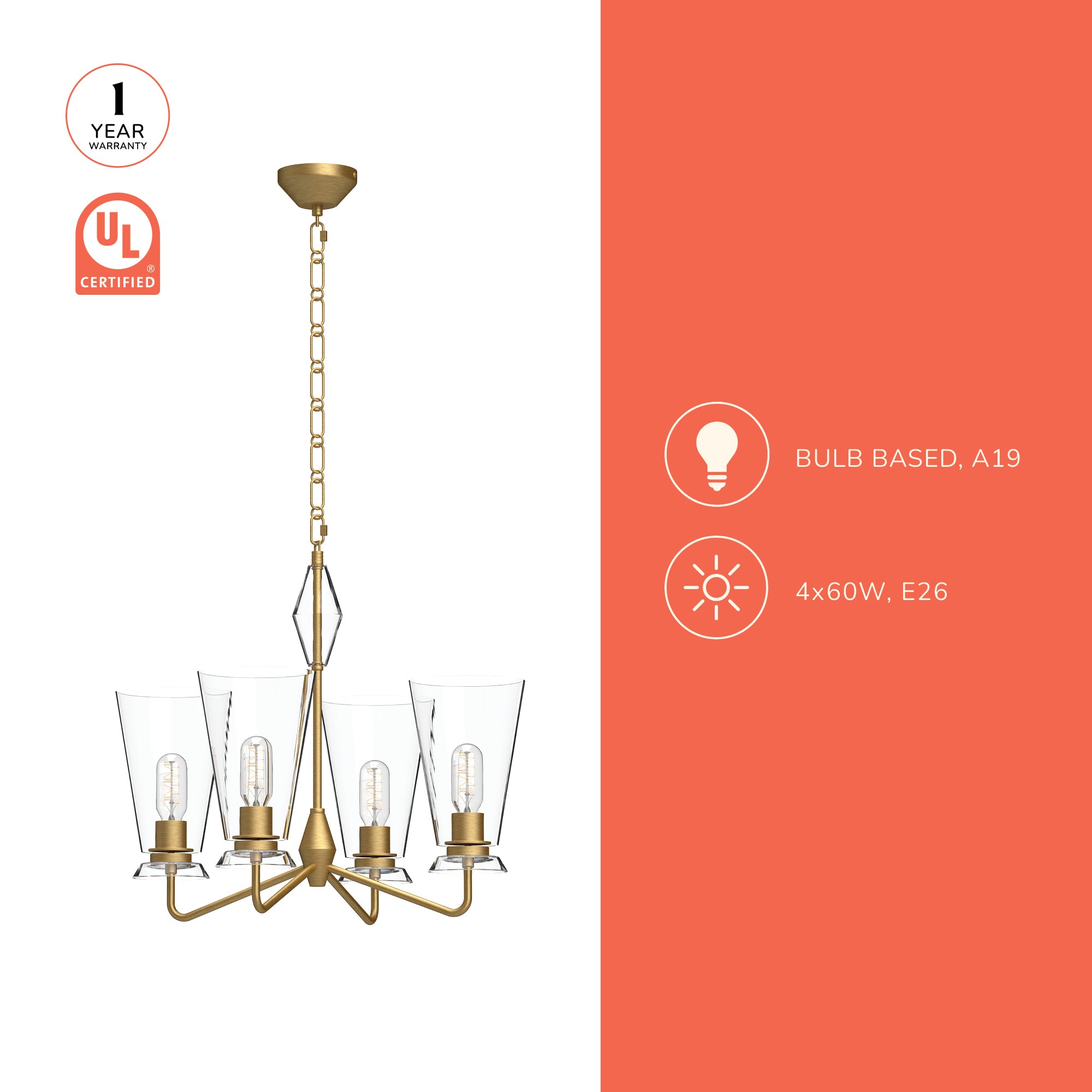 Salem 23-in Chandelier