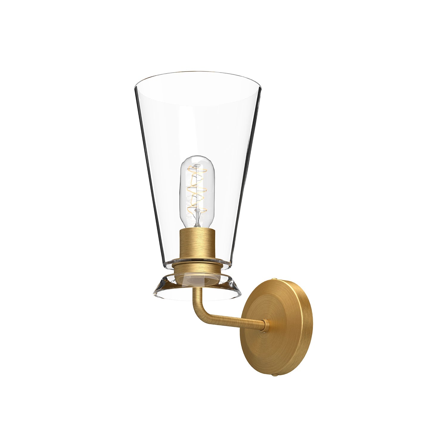 Salem 6-in Wall/Vanity Light — Brushed Gold/Clear Glass