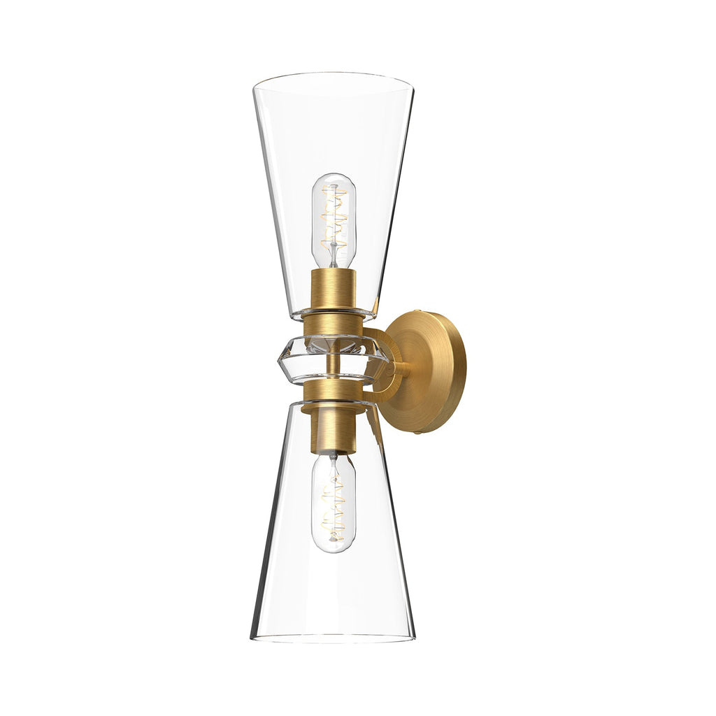Salem 6-in Wall/Vanity Light — Brushed Gold/Clear Glass
