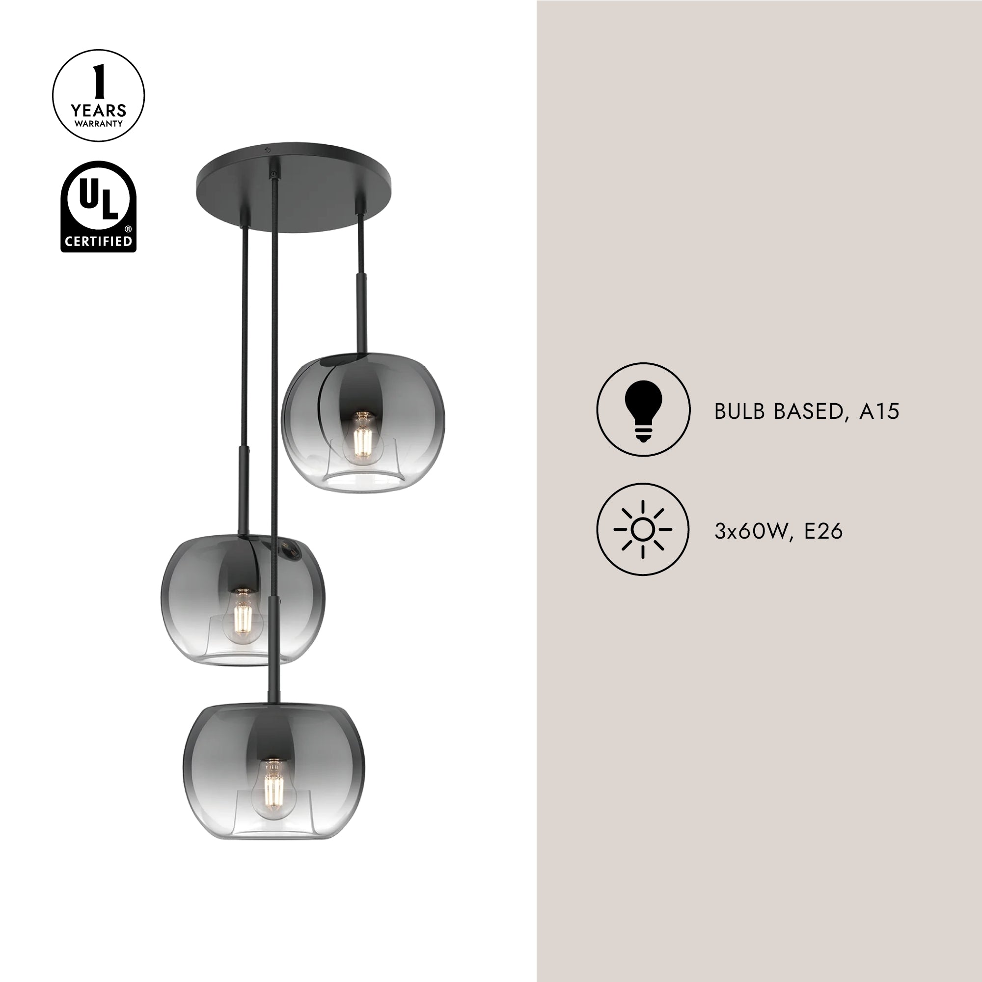Samar 14-in Chandelier