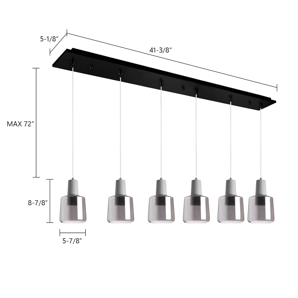Samson 6-in 6 Head Multi Pendant