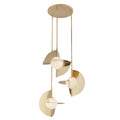 Scorpio 27-in Chandelier — Metallic Brass/Opal Glass [Universal Voltage]