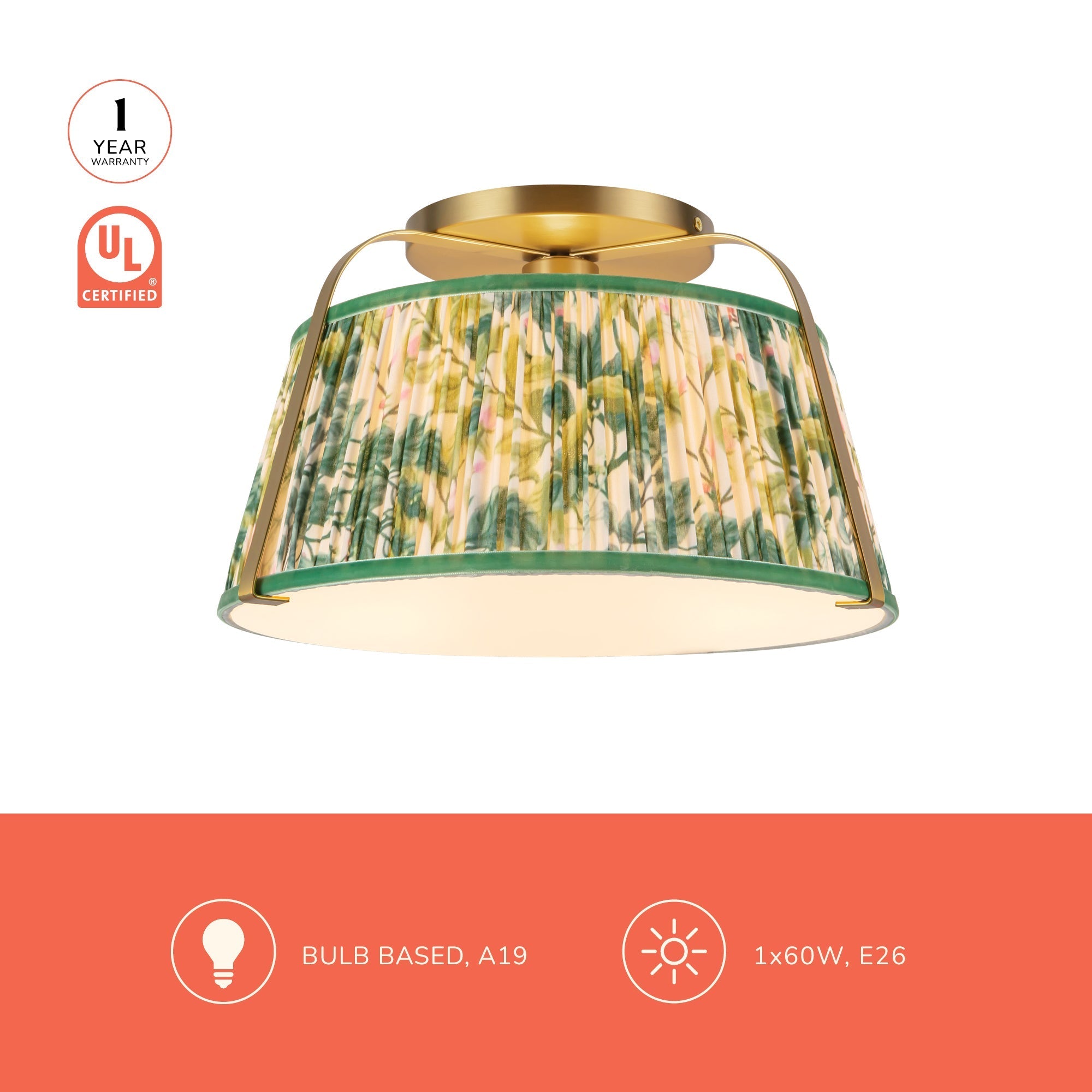 Scout 13-in Semi-Flush Mount
