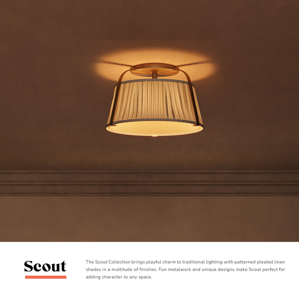 Scout 13-in Semi-Flush Mount