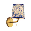 Scout 6-in Wall/Vanity Light — Brushed Gold/Blue Linen