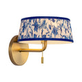 Scout 8-in Wall/Vanity Light — Brushed Gold/Blue Linen