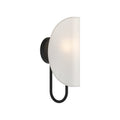 Seno 6-in Wall/Vanity Light — Matte Black/White Cotton Fabric