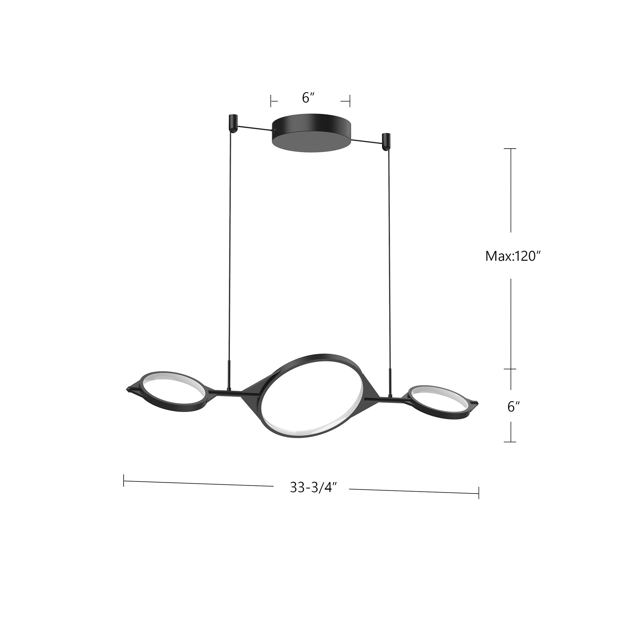 Serif 34-in Linear Pendant