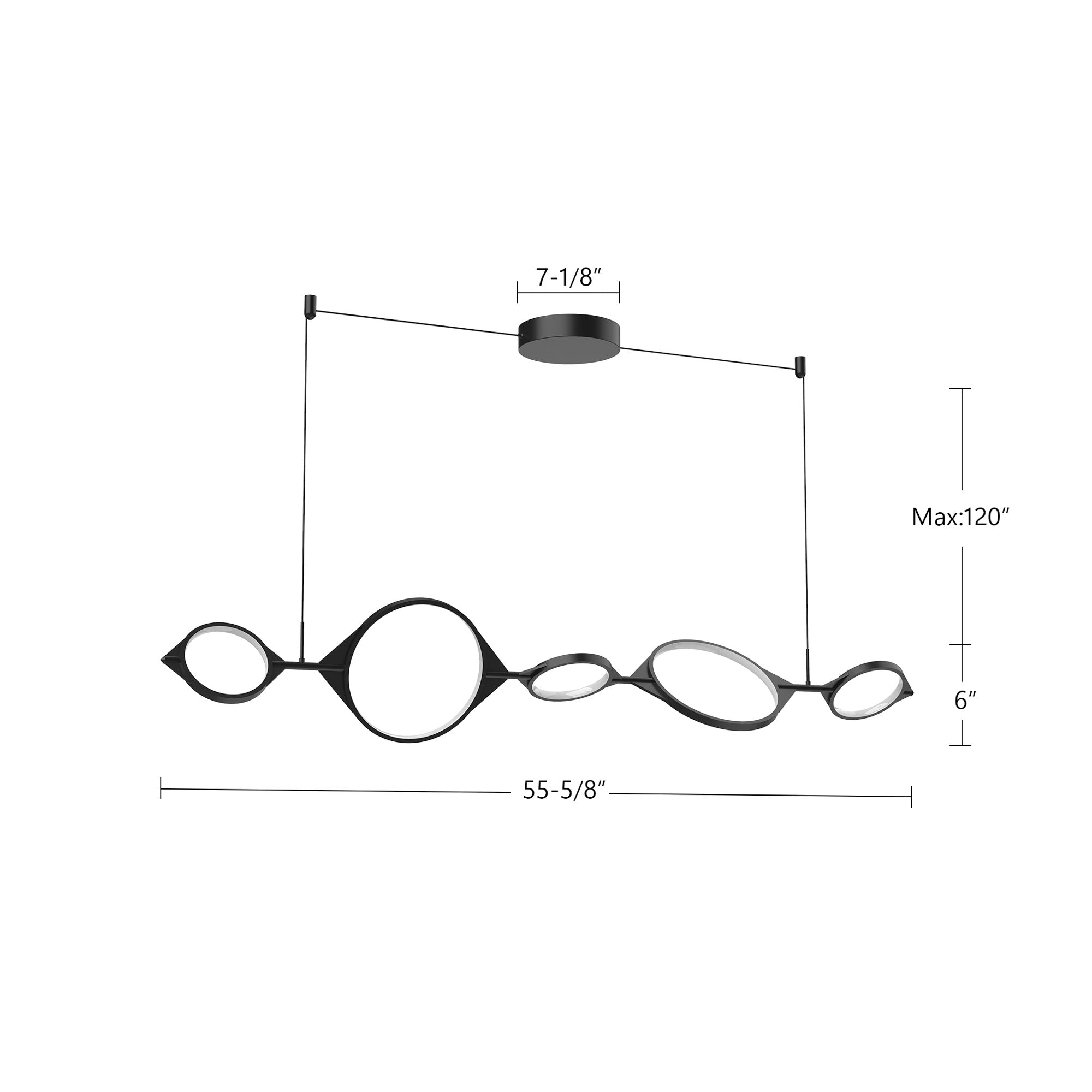 Serif 57-inch Linear Pendant