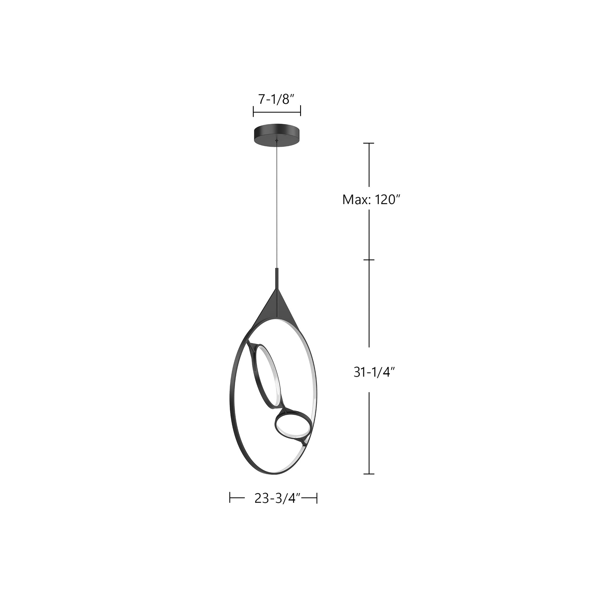 Serif 24-in Pendant