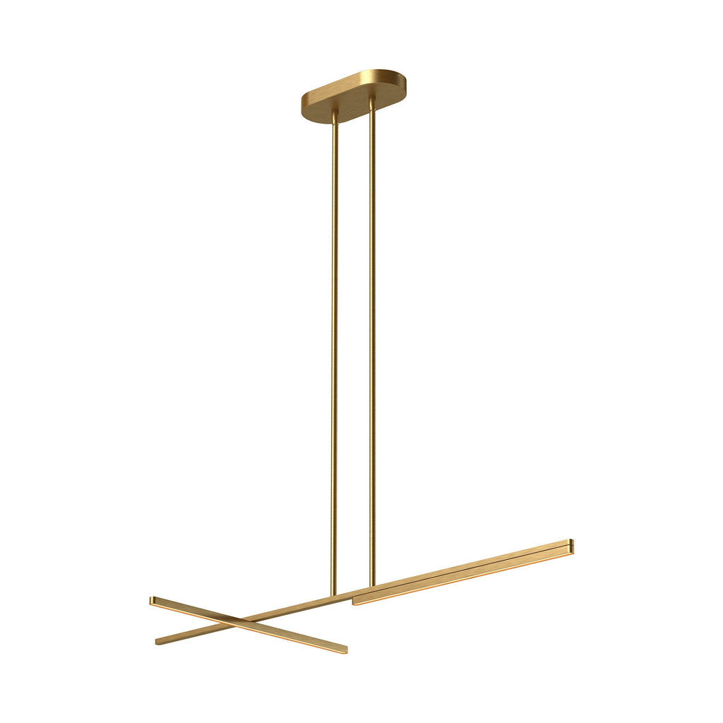 Shift 48-in Linear Pendant — Brushed Gold [Universal Voltage]