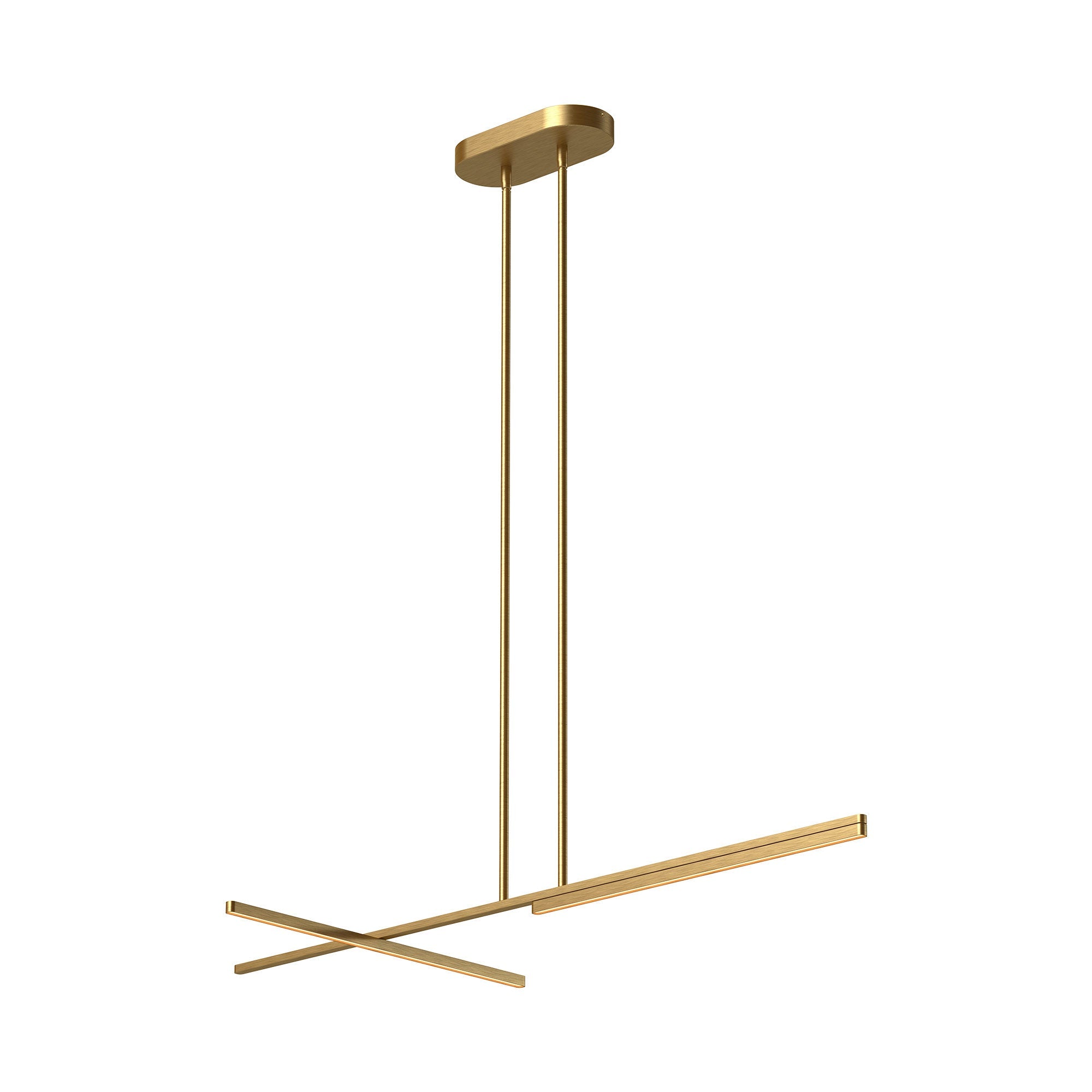 Shift 48-in Linear Pendant — Brushed Gold [Universal Voltage]