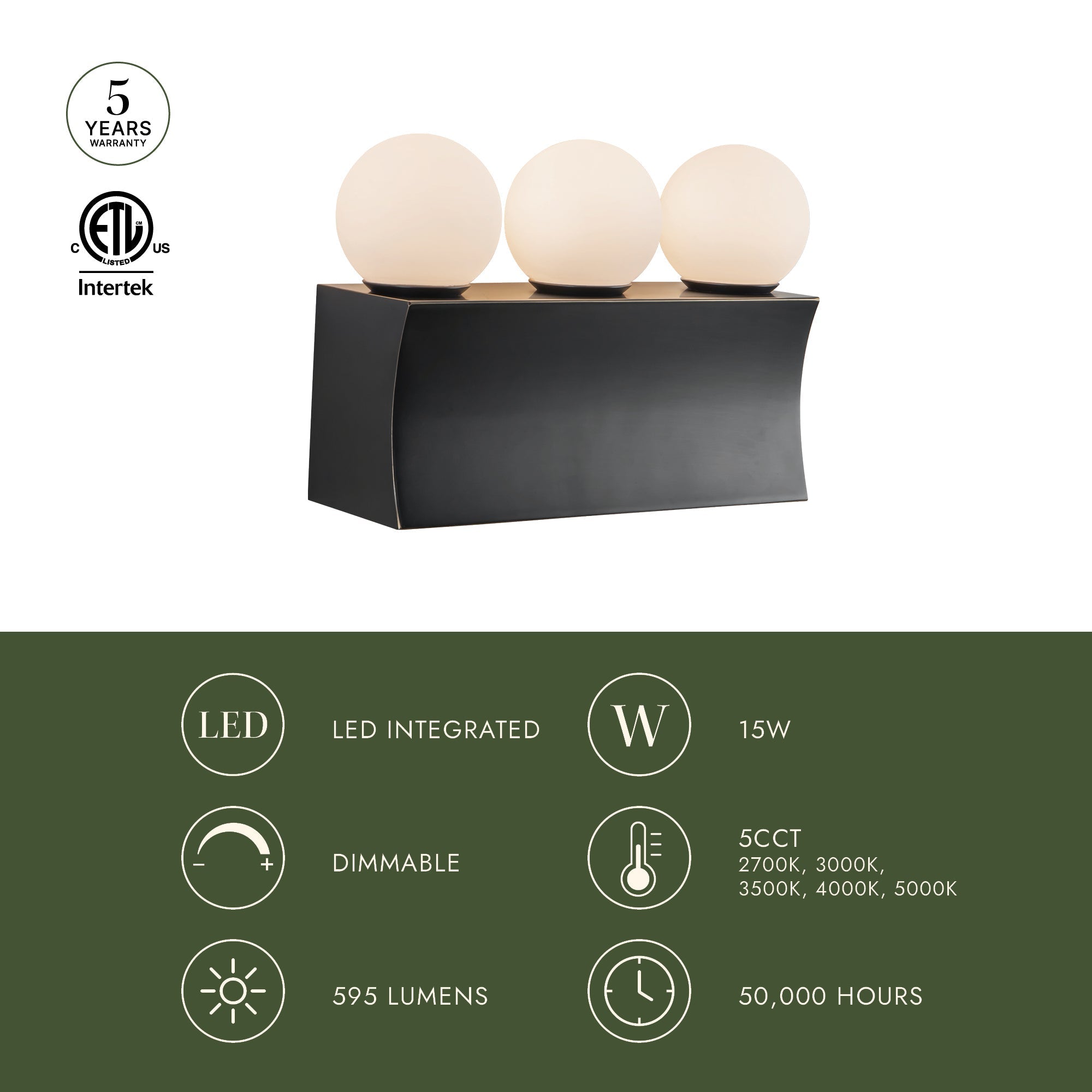 Sinclair 12-in Wall/Vanity Light