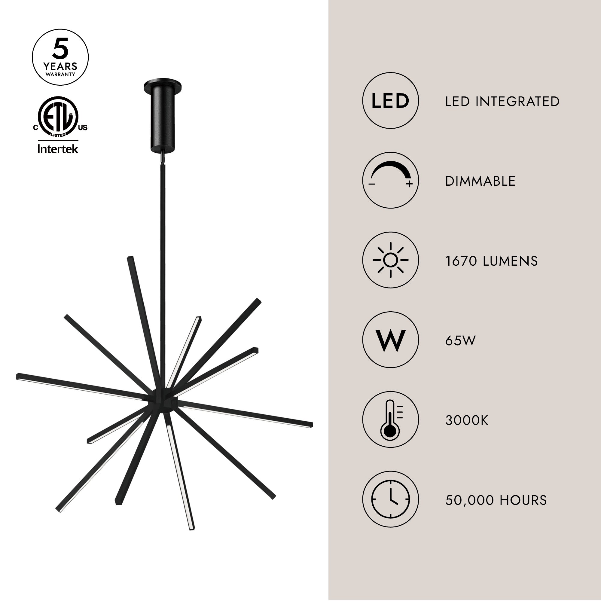 Sirius Minor 32-in Chandelier