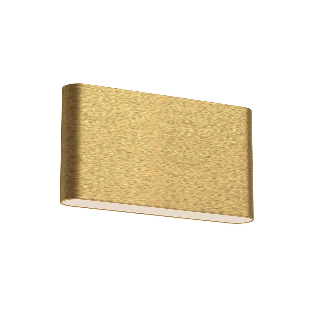 Slate 10-in All-terior Up/Down Wall Light — Brushed Gold