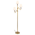 Sloan 68-in Floor Lamp — Brushed Gold/White Linen