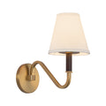 Sloan 6-in Wall/Vanity Light — Brushed Gold/White Linen