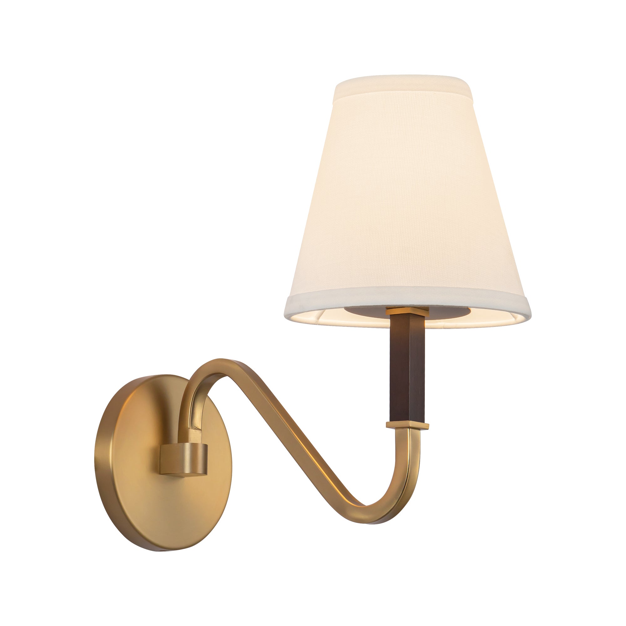 Sloan 6-in Wall/Vanity Light — Brushed Gold/White Linen