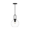Soji 8-in Pendant — Clear Glass/Matte Black