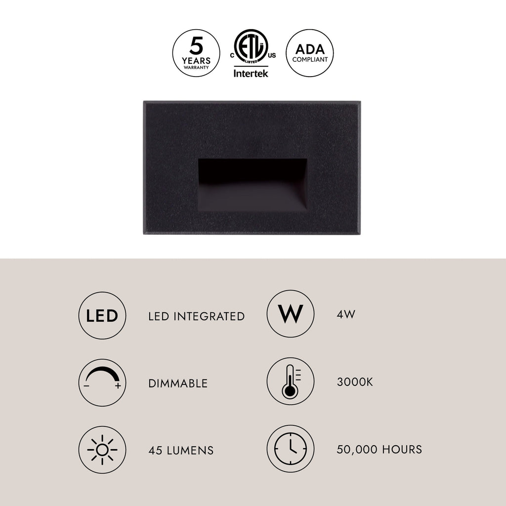 Sonic 3-in Exterior Wall/Step Light