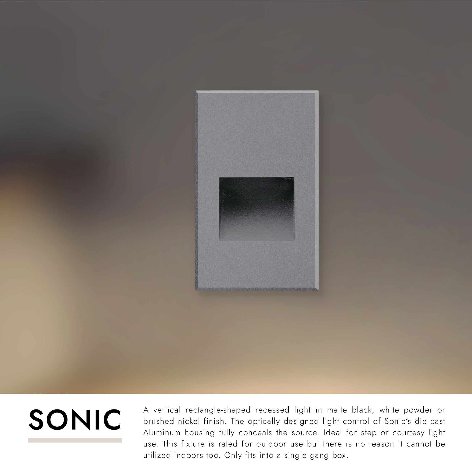 Sonic 5-in Exterior Wall/Step Light