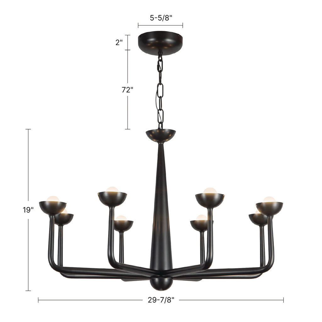 Spade 30-in Chandelier