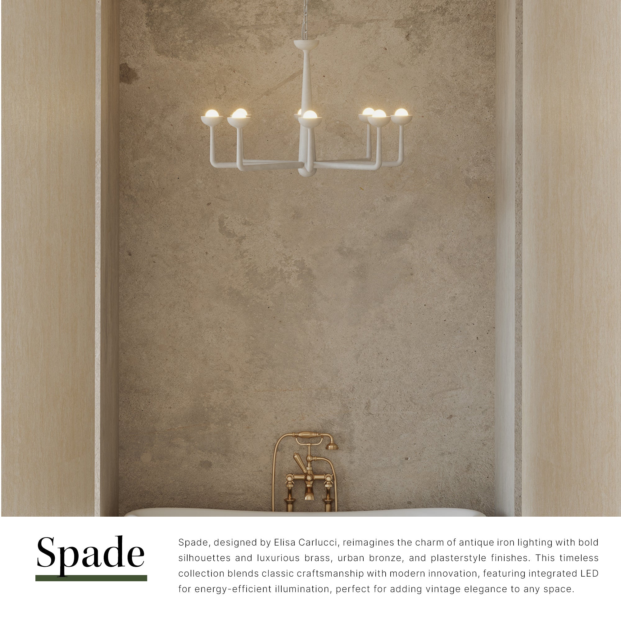 Spade 30-in Chandelier