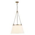 Speakeasy 18-in Pendant — Aged Gold/White Linen
