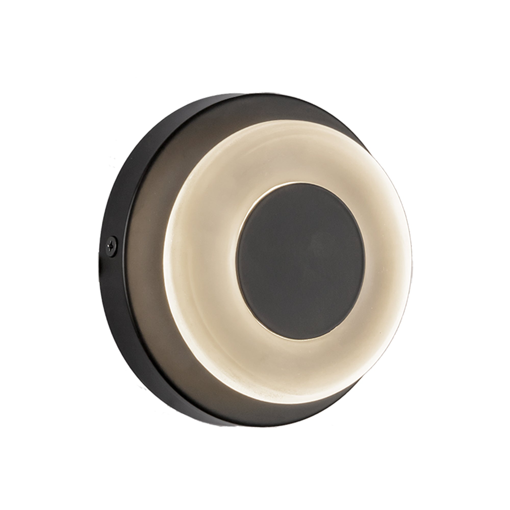 Stephord 4-in Wall Sconce — Black/Frosted Glass