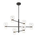 Sutton 36-in Chandelier — Urban Bronze/Clear Glass