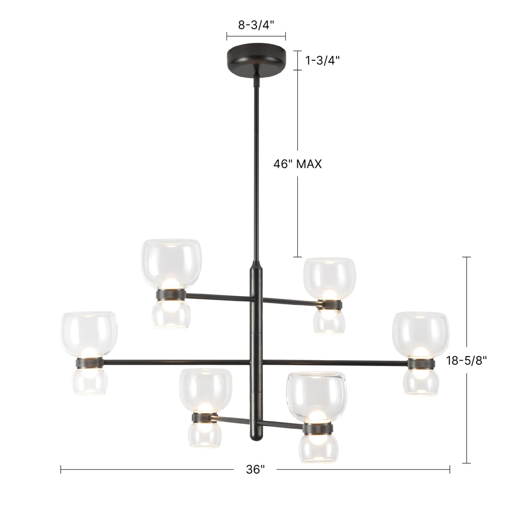 Sutton 36-in Chandelier